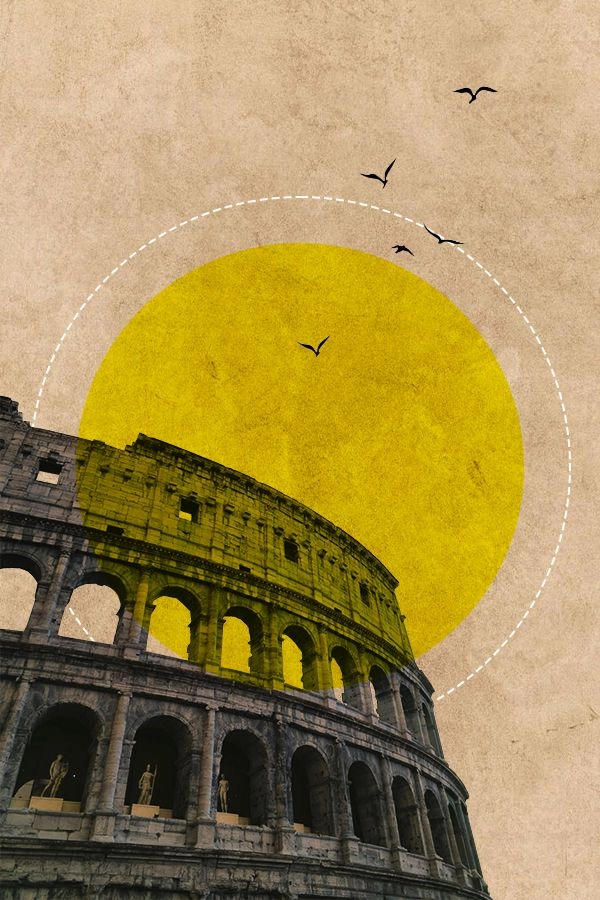 Retro Rome Aesthetic_ Colosseum Art
