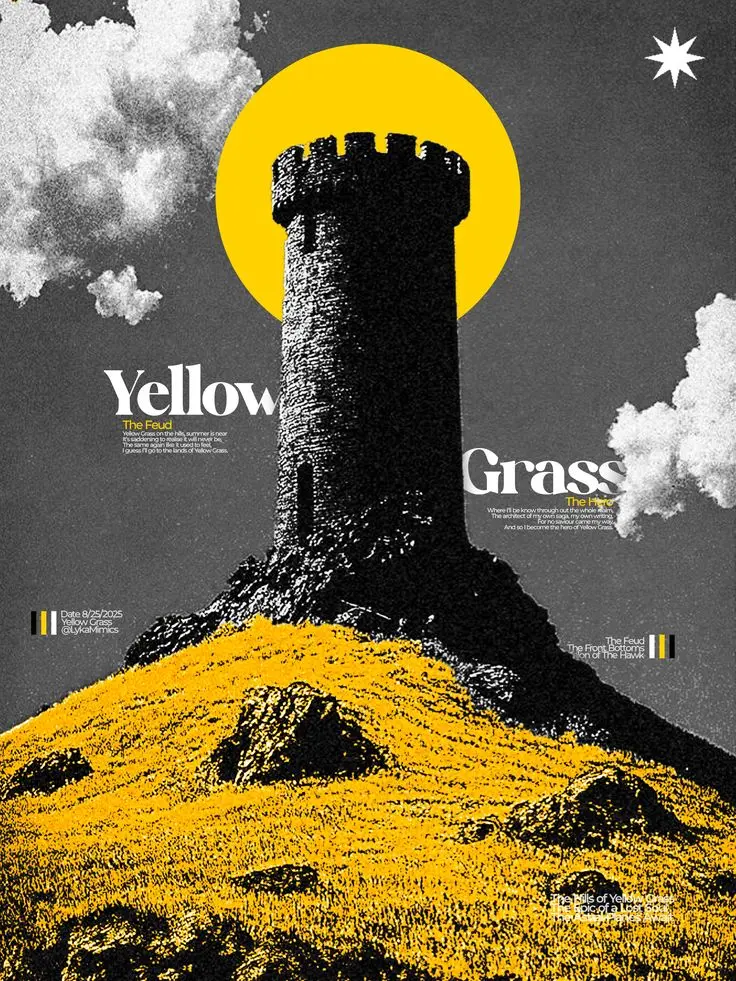 Yellow Grass Poster Design #design #poster #art